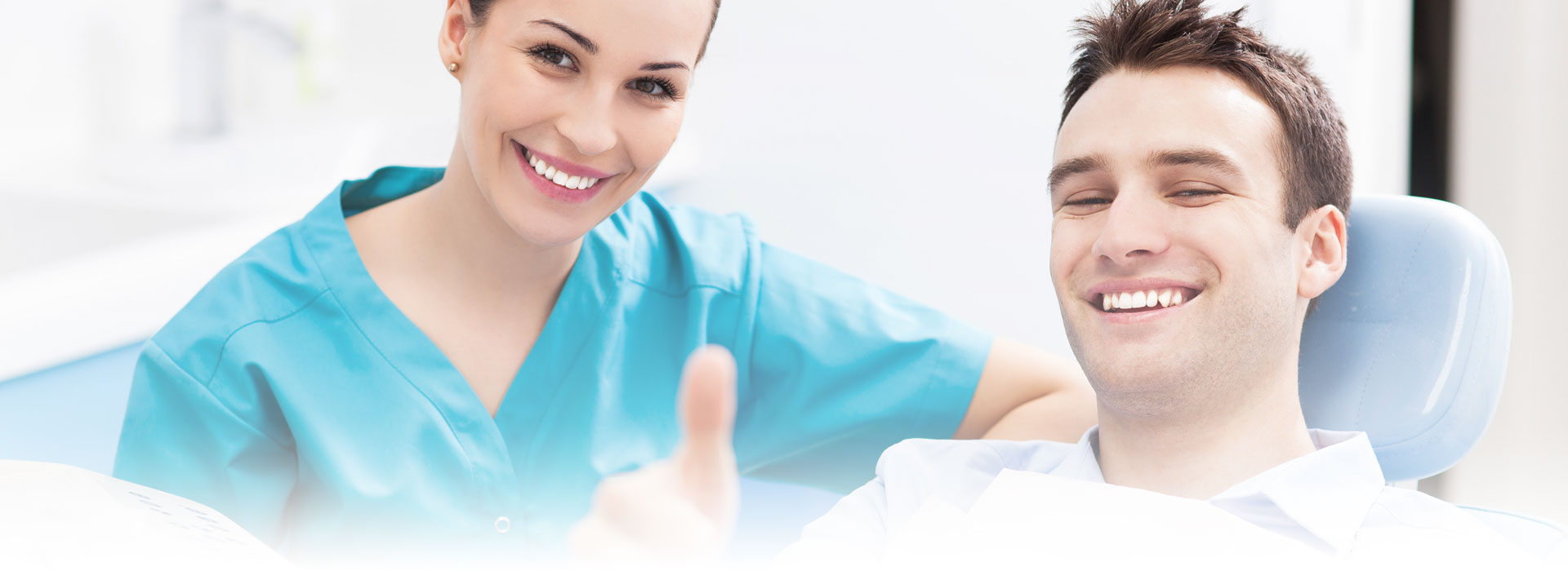 Crestwood Dental Group nurse and patient smiling together